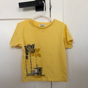 Mayoral Yellow Kids Tee with Palm Tree Print